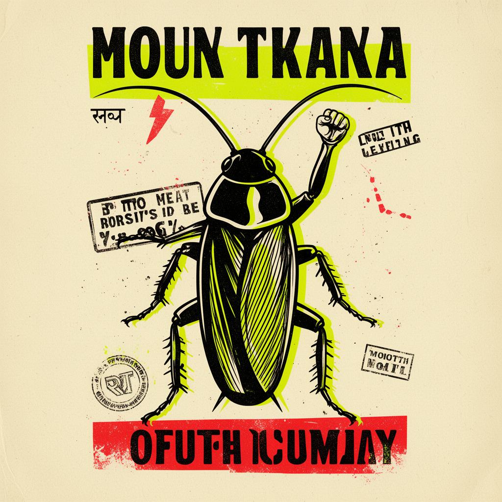 Official Cockroach Janata Party protest poster and movement branding